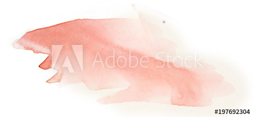 500x232 Light Red Peach Watercolor Stain Abstract Shape Background For