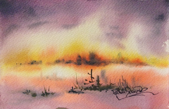 550x356 Schroeder, Julie Enveloped By The Light, 5.5x3.75 Watercolor