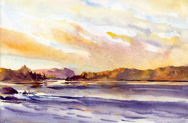 785x513 Tupper Morning Early Morning Light En Plein Air Watercolor