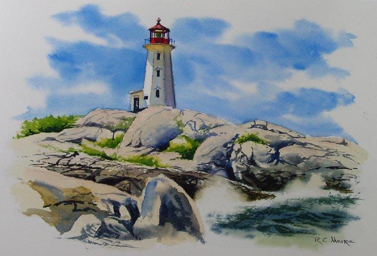 757x514 Watercolor Paintings And Sketches Of Lighthouses