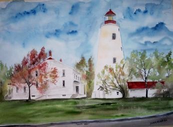 346x254 Lighthouse Beach And Seascape Paintings