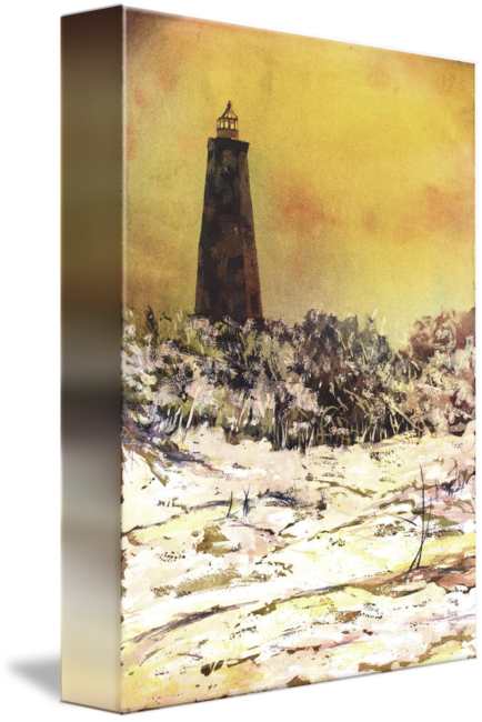 434x650 Bald Island Lighthouse Watercolor Painting By Ryan Fox