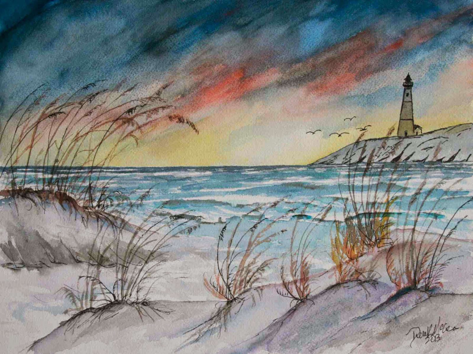 1600x1199 Lighthouse Watercolor Paintings Watercolor Paintings And Art Prints