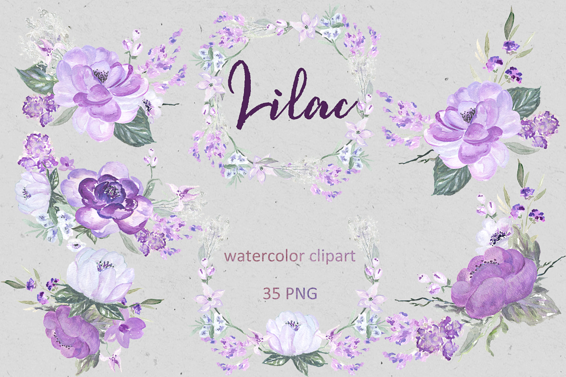 1160x772 Lilac Soft Purple Watercolor Clipart By Labfcreations