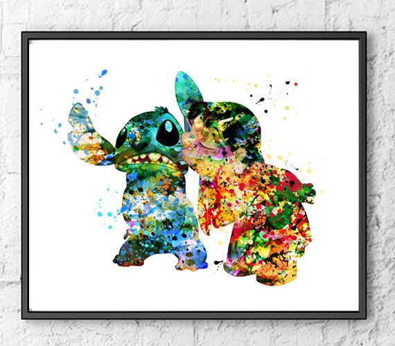 570x499 Lilo And Stitch Poster Lilo And Stitch Art Print Nursery Lilo And