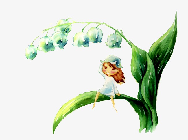 650x485 Lily Of The Valley, Flower, Hand Painted, Plant Png Image And
