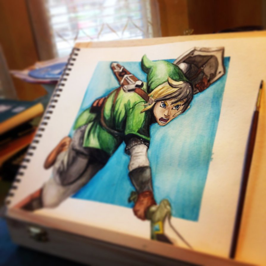 894x894 Watercolor Link By Drawingjacob