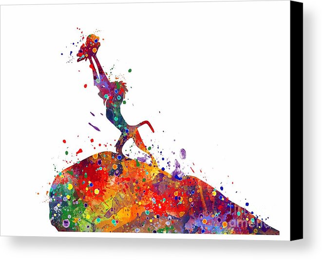 661x535 The Lion King Rafiki And Simba Watercolor Art Print Canvas Print