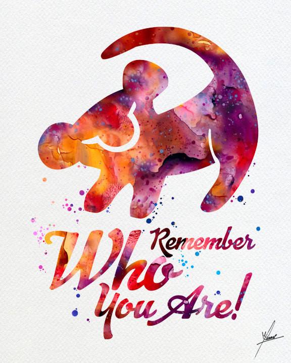 576x720 The Lion King Simba Quote Watercolor Art Print Wall Art Home Decor