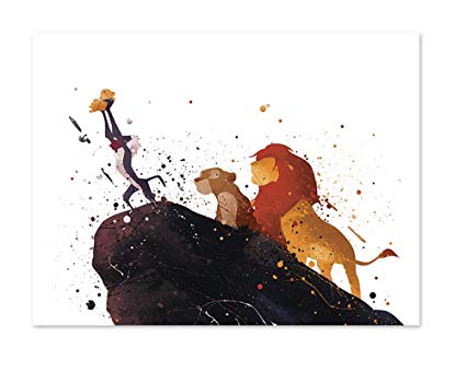425x339 Pgbureau The Lion King Inspired Watercolor Art Print