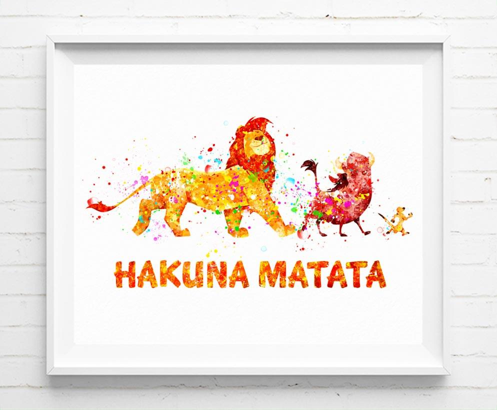 994x820 Disney Lion King Poster Simba Timon And Pumbaa Hakuna Matata Art