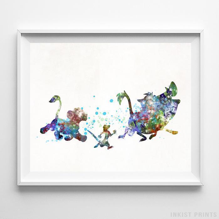 699x699 Hakuna Matata The Lion King Wall Art Disney Watercolor Poster