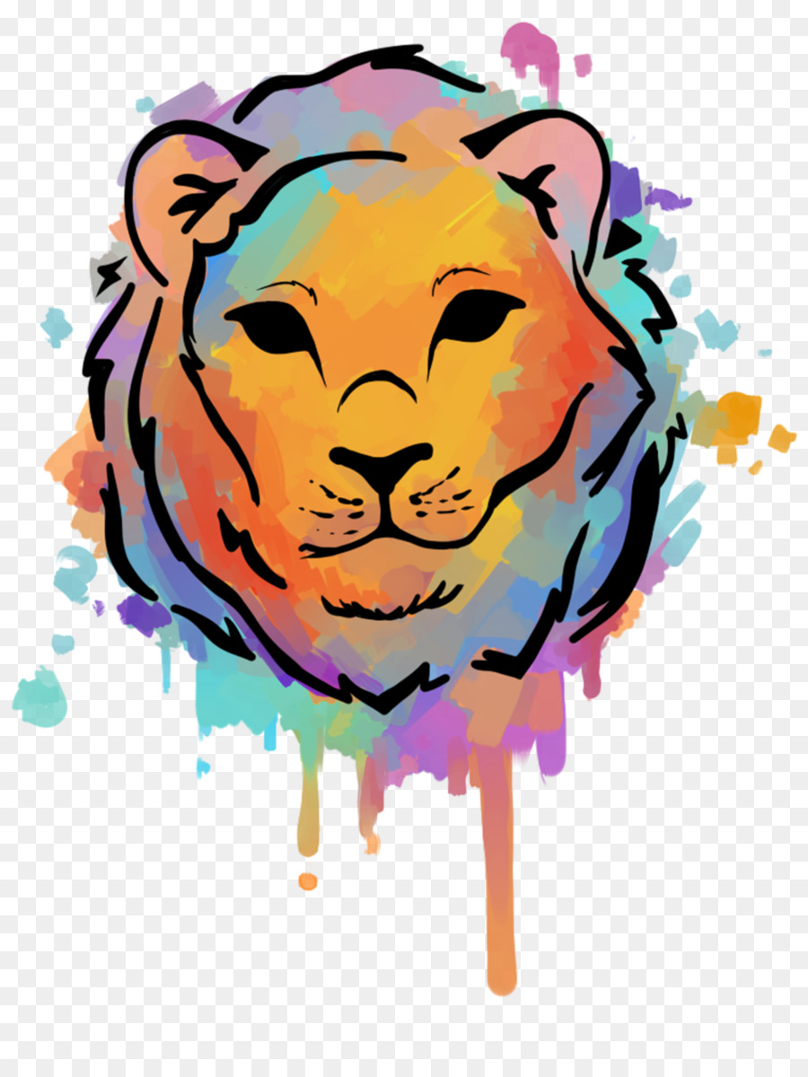 900x1200 Lion Watercolor Painting Drawing Art Clip Art