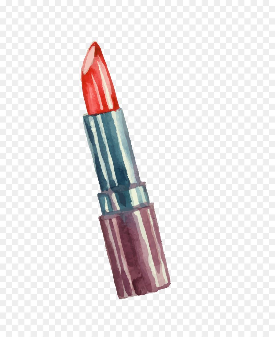 900x1100 Lipstick Make Up Watercolor Painting