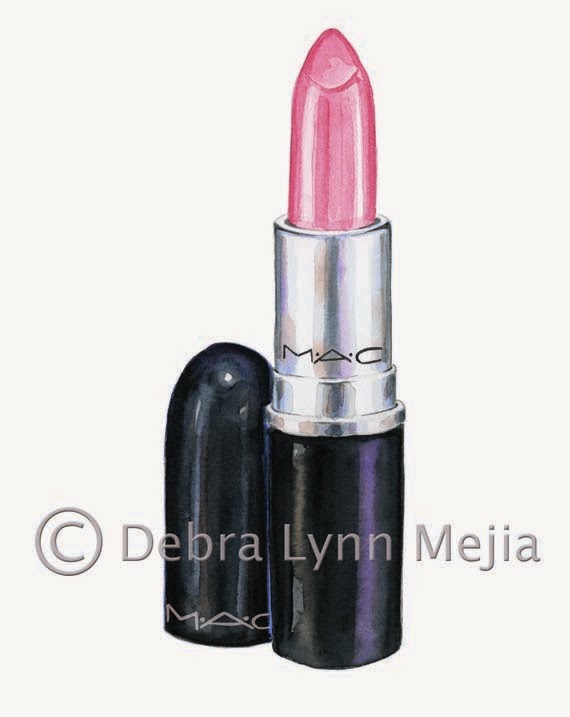 570x717 Debra Lynn Mejia Mac Lipstick Watercolor Prints!