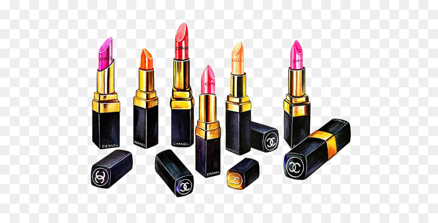 900x460 Download Chanel Lipstick Cosmetics Watercolor Painting Illu Hand
