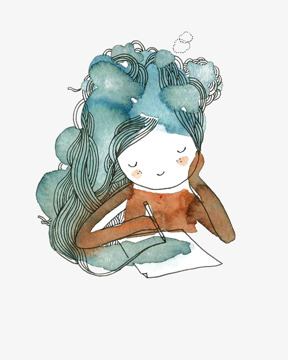 564x705 Watercolor Little Girl, Watercolor Clipart, Watercolor, Blue Png