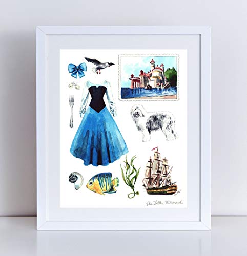 482x500 The Little Mermaid Art Collage Disney Princess Art