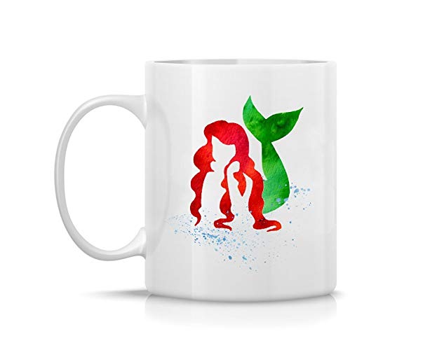 633x500 The Little Mermaid Watercolor Art Print Coffee Mug