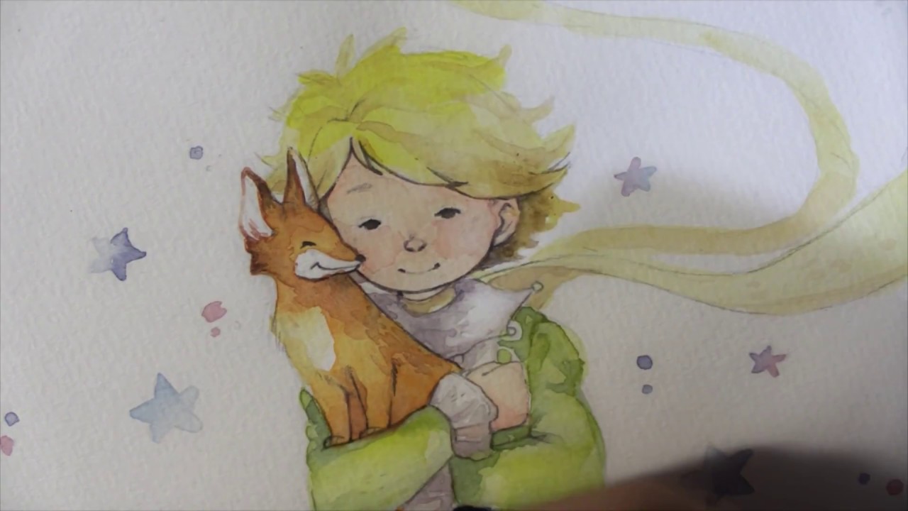 1280x720 Le Petit Prince Watercolor Speedpaint