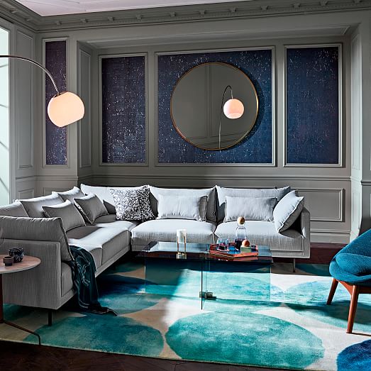 523x523 Watercolor Circles Rug