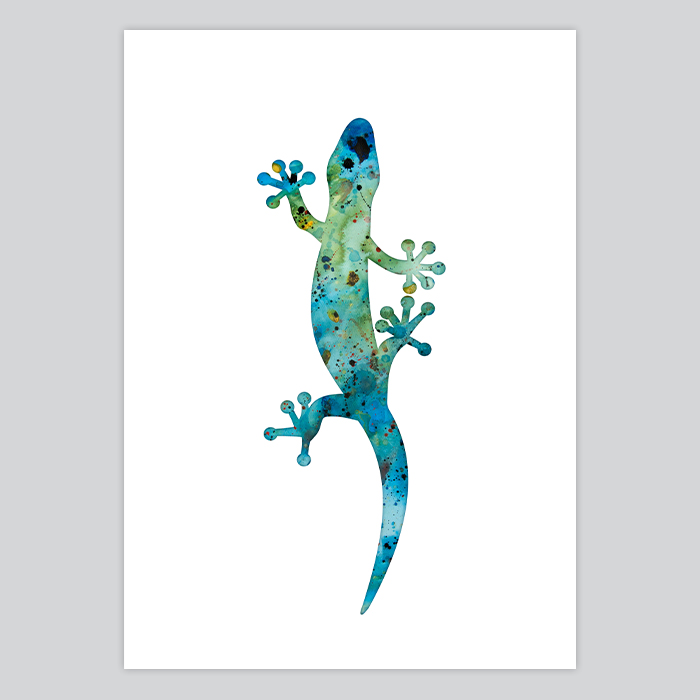 700x700 Lizard Watercolor Print