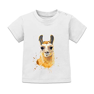 385x385 Llama Watercolor Baby T Shirt By Shirtcity Amazon.co.uk Clothing