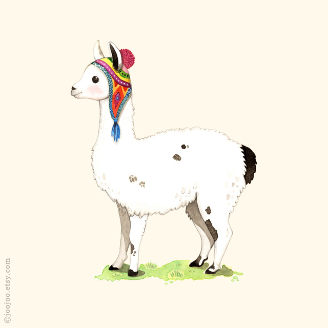 640x640 Llama Watercolor Painting Only One More Animal Is Left!