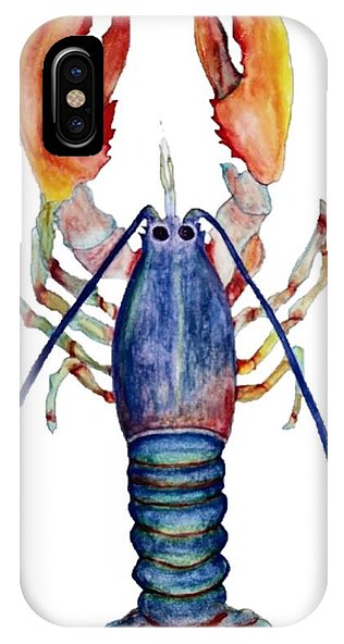 316x592 Original Lobster Watercolor Painting 1 Iphone X Case For Sale By