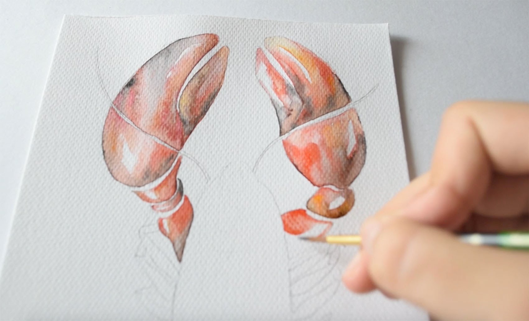 1700x1032 Watercolor Painting Lobster