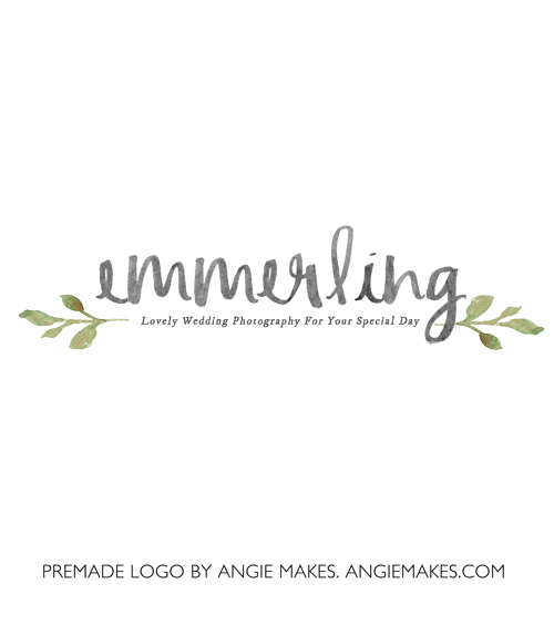 500x573 Premade Watercolor Logo