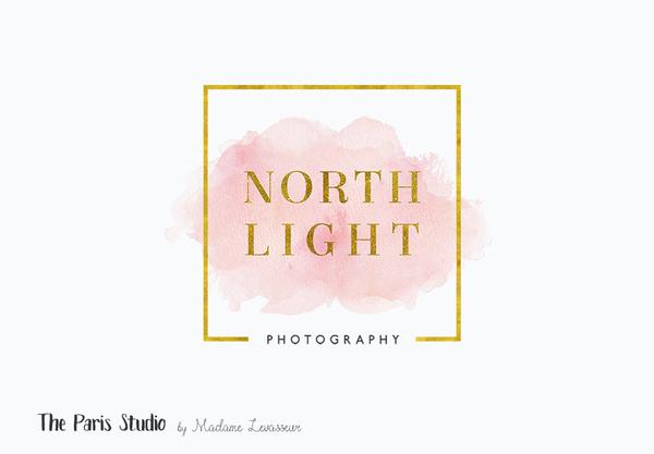 600x417 Vintage Gold Foil Watercolor Logo Design By The Paris Studio