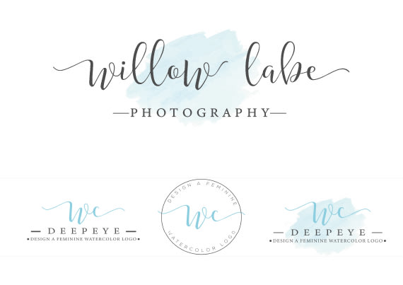 570x403 Feminine Watercolor Logo Design Beautiful Design