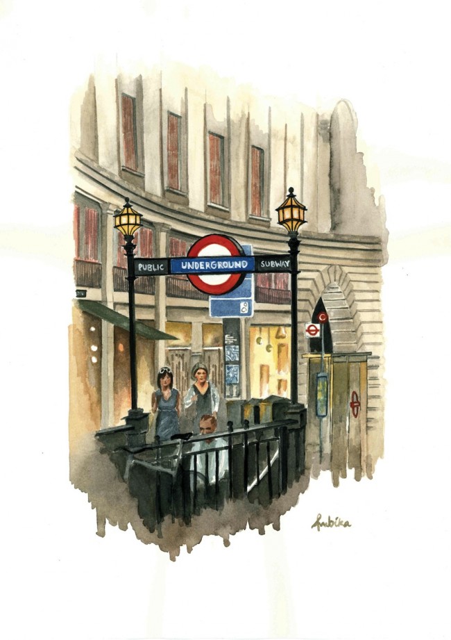 650x921 Guest City London Watercolor By Ambika Jhunjhunwala Subway