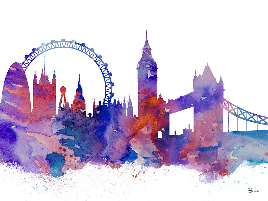 900x675 London Painting By Watercolor Girl