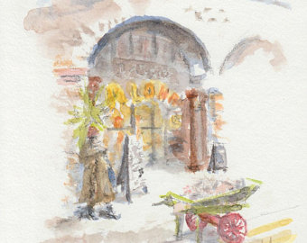 340x270 London Watercolor Etsy