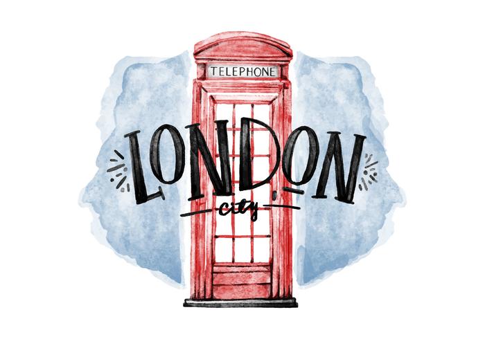 700x490 Free Cabin Telephone London Watercolor Vector