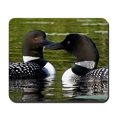 460x460 Loon Watercolor Mousepad By Belovedbirds
