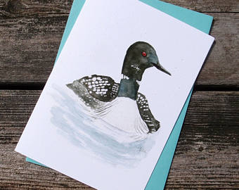 340x270 Loon Watercolor Etsy