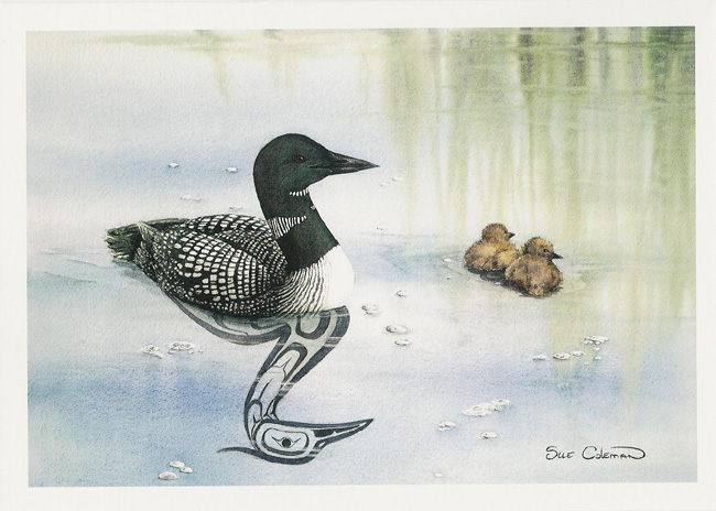 650x464 Sue Coleman Canadian Watercolour Artist Loon And Chicks Ac376