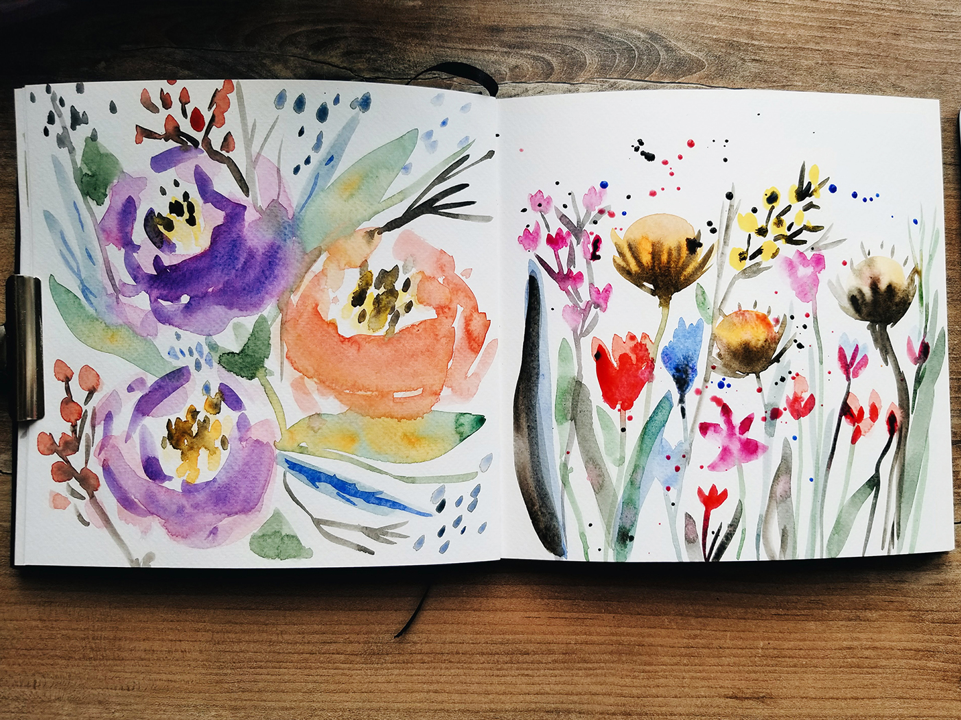 1400x1050 Loose Watercolor Flowers Get Messy
