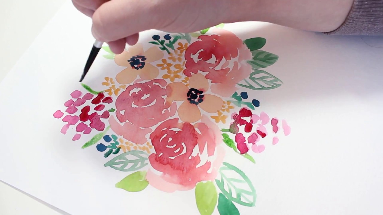 1280x720 Loose Watercolor Floral