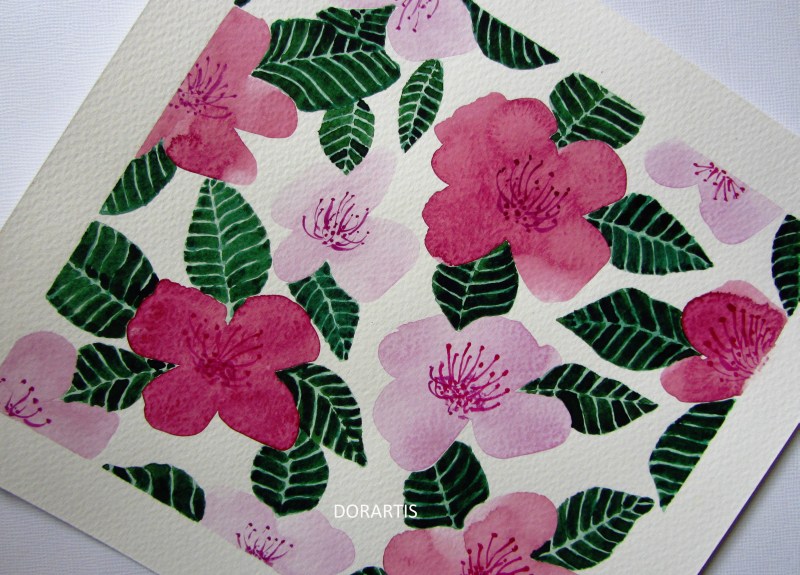 800x575 Loose Watercolor Flowers