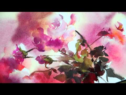 480x360 Speed Painting Watercolor Flowers