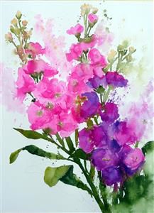 217x300 Fast And Loose Flowers Using Watercolour Watercolours In 2018