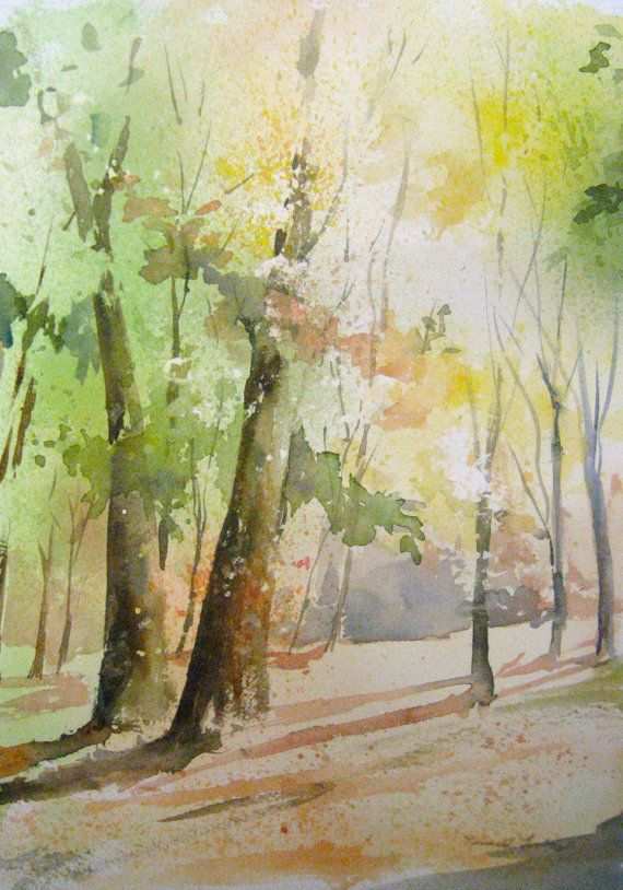 570x814 Watercolor Tree Painting Lovely Loose Watercolor Painting Of Trees