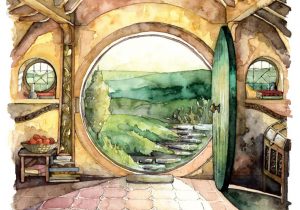 300x210 Lord Of The Rings Painting The Hobbits Watercolor Time Lapse