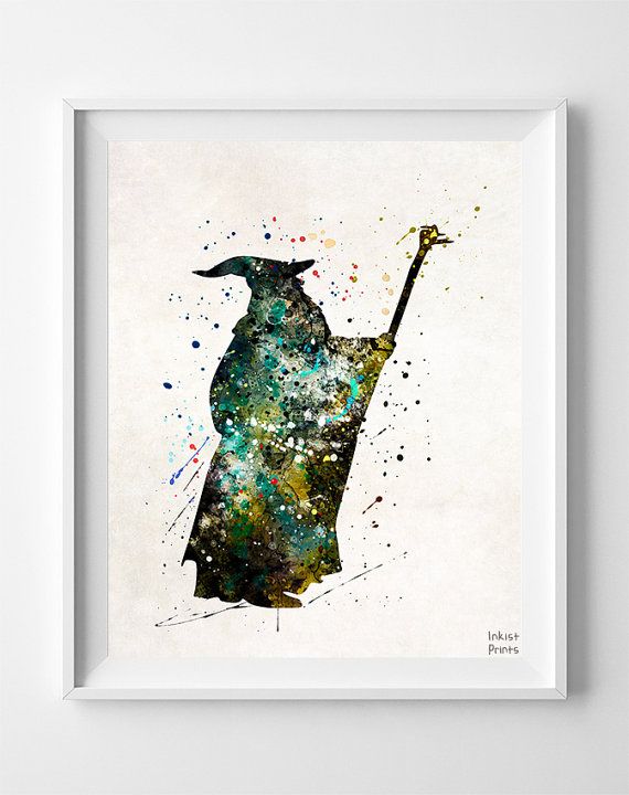 570x720 Gandalf, Lord Of The Rings Print Watercolor Art
