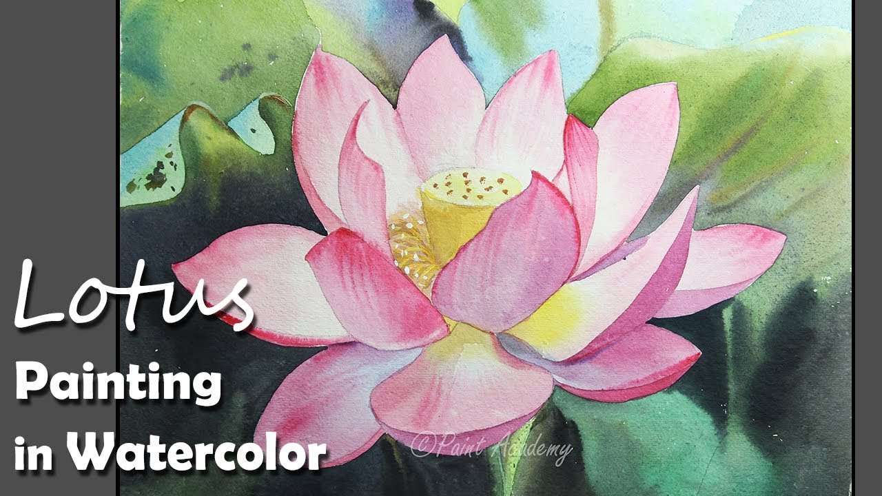 1280x720 How To Paint A Lotus Flower In Watercolor