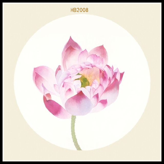 640x640 Lotus Flower Watercolor Wall Art Canvas Painting Buddha Poster